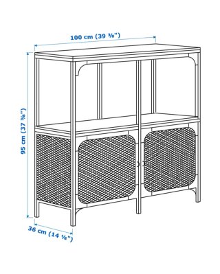 Estantería Ikea con estructura metálica Fjällbo