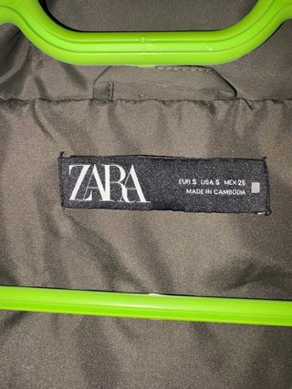 Chaleco Zara Verde Oliva Talla S nuevo
