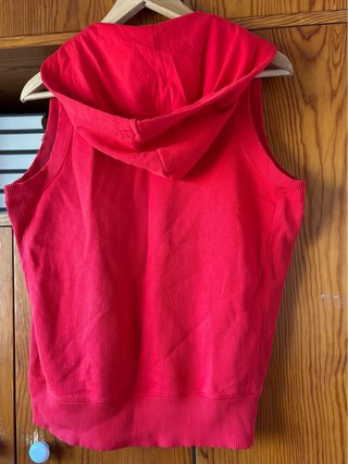 Sudadera sin mangas con capucha H&M Roja