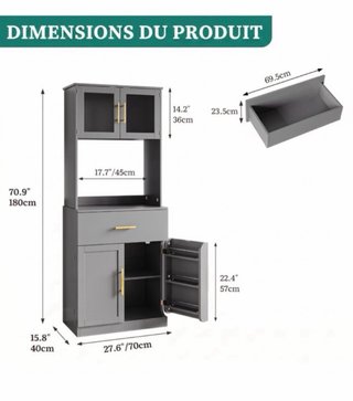 Aparador de cocina gris
