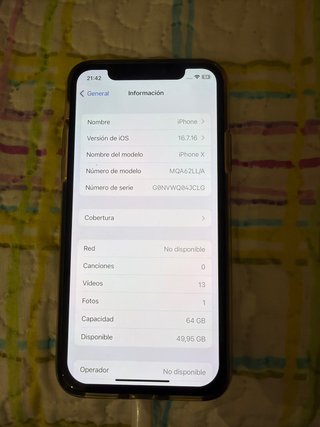 iPhone X 64GB Argento