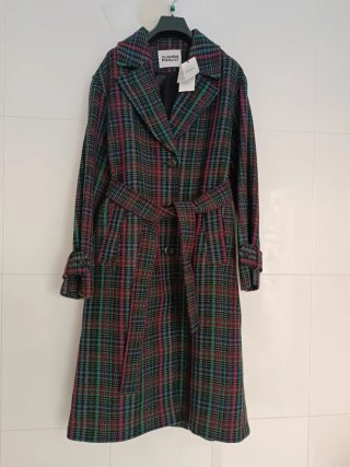 Abrigo Claudie Pierlot cuadros multicolor