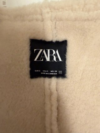Chaqueta Zara Beige Borreguito