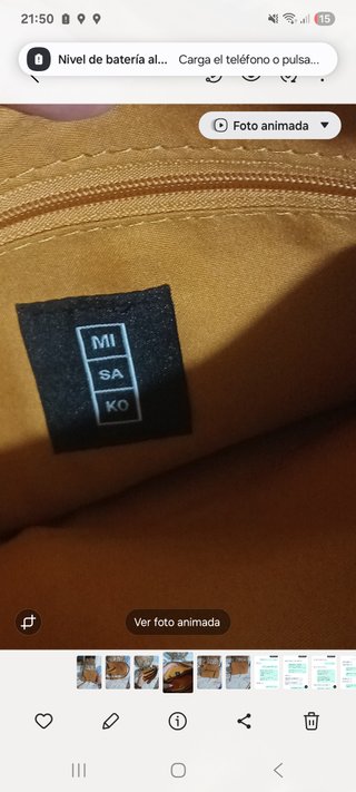 Bolso de hombro Misako marrón