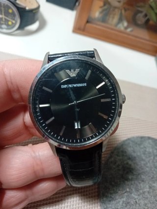 Orologio Emporio Armani Uomo Nero Argento