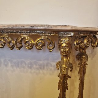 Consola de Bronce y Mármol