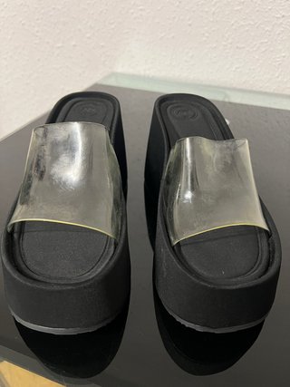 Sandalias de Plataforma Zara Negras Talla 37