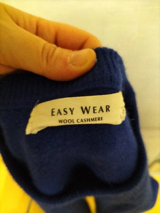 Jersey de cachemira azul