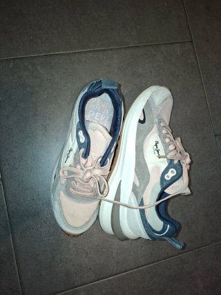 Zapatillas Pepe Jeans London Hospitalet Gris Rosa