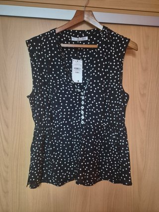 Camiseta de Lunares Zara Talla L
