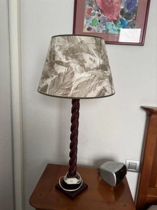 2 Lámparas de Mesa con Base Trenzada