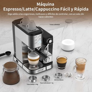 Cafetera Espresso Kotlie con Espumador