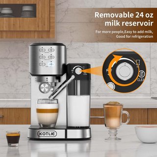 Cafetera Espresso Kotlie con Espumador