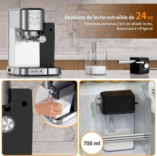 Cafetera Espresso Kotlie con Espumador