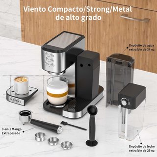 Cafetera Espresso Kotlie con Espumador