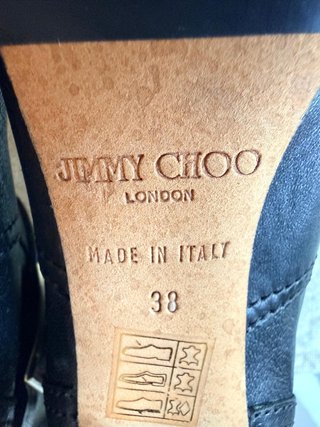 Botines Jimmy Choo Piel Negra Hebilla Plataforma