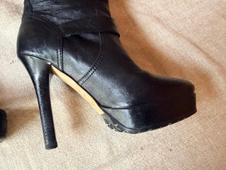 Botines Jimmy Choo Piel Negra Hebilla Plataforma