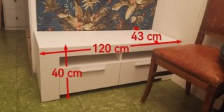 Mueble para televisión blanco