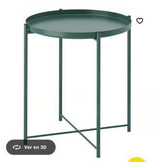 Mesa Auxiliar con Bandeja color Verde