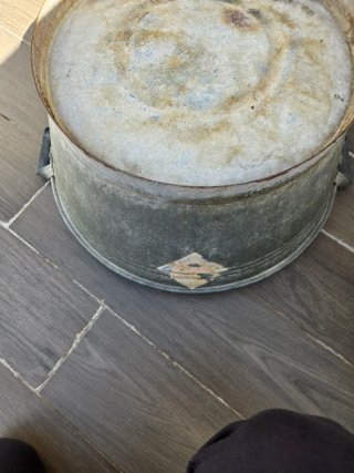 Tinozza vintage in metallo