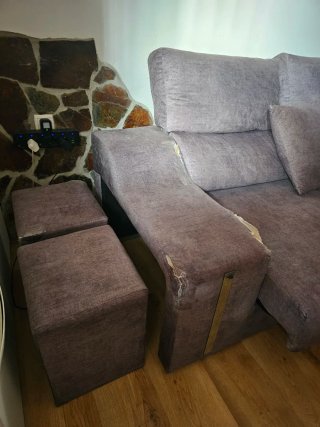 Sofá Chaise Longue Gris