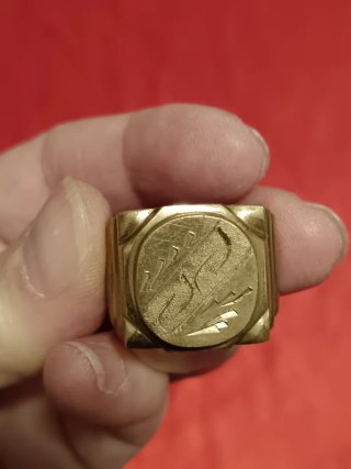 Anillo Sello Hombre Dorado