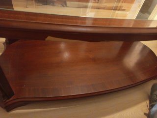 Mesa de centro madera y cristal