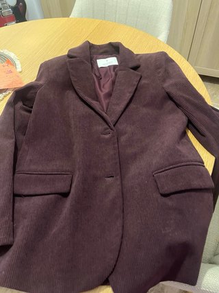 Americana de pana morada