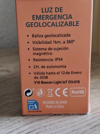 Baliza V16 Homologada, certificada, en su caja