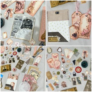 Kit de papeles y elementos para journal