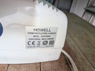 Termoventilatore a Parete Howell SAP2009 2000W