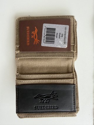 Billetera SUEDE BIRD Beige