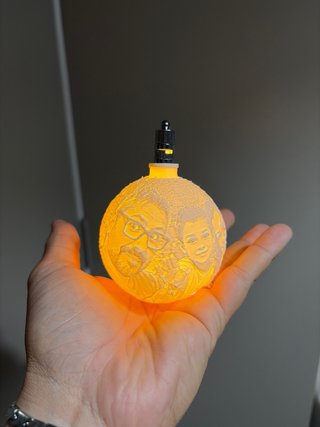 Bola de Navidad Personalizada con Luz
