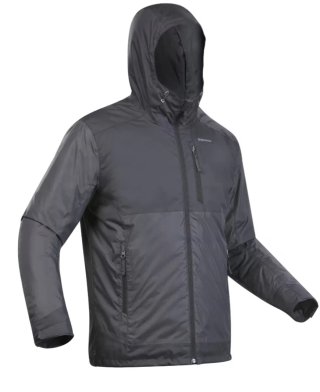 Chaqueta grande Quechua Gris con Capucha