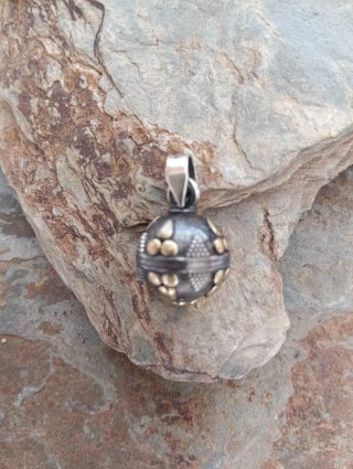 Llamador de ángel de plata de ley