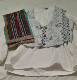 Traje Baturro Talla 6: Chaleco, Camisa y Alforj