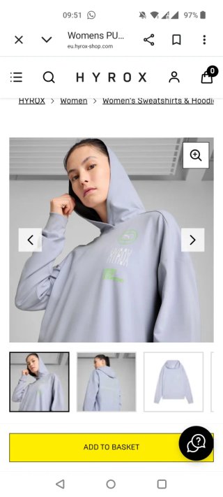 Sudadera PUMA x HYROX Cloudspun Azul Talla S