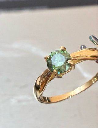 Anillo Oro 18k Diamante Natural 0.60ct SI1