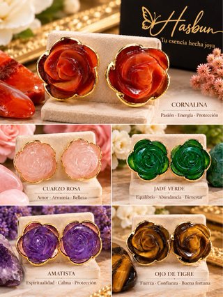 Pendientes Flor de Cornalina
