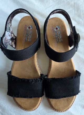 Sandalias Skechers Bobs Negro (talla 39)