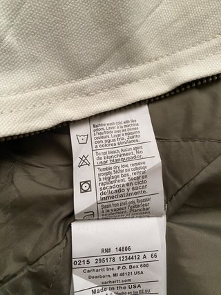 Chaqueta Carhartt Detroit Blanca y Negra