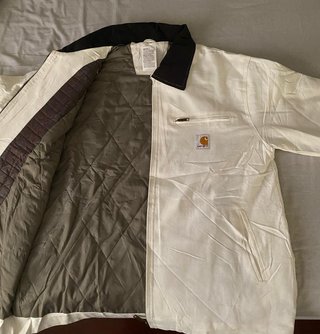 Chaqueta Carhartt Detroit Blanca y Negra