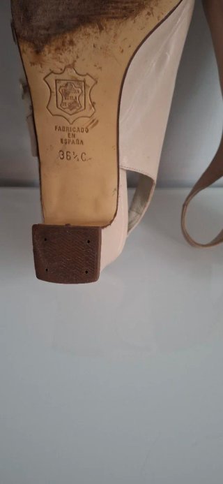 Zapatos de Piel para Ceremonia Beige Talla 36