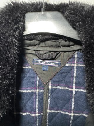 Abrigo Tommy Hilfiger Acolchado Negro Talla M