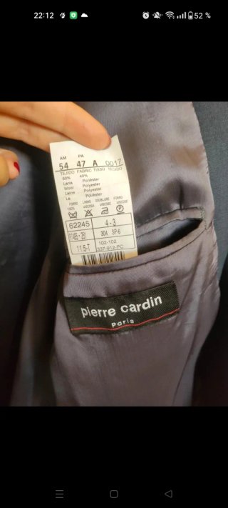 Chaqueta de Traje Pierre Cardin Azul