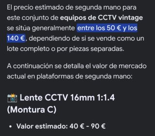 Lente CCTV 16mm 1:1.4 Montura C