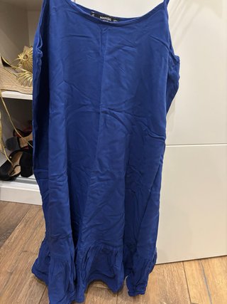 Vestido de playa cortito Mango azul talla L