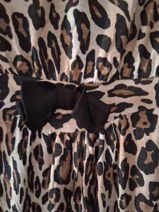 Vestido Estampado Animal Print Zara