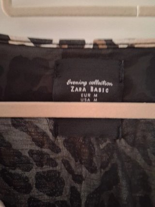 Vestido Estampado Animal Print Zara