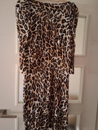 Vestido Estampado Animal Print Zara